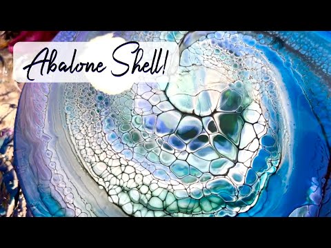 #293 Beautiful Abalone Shell Colours! 🐚 Paint Pouring/ Fluid art