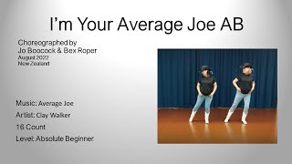 I&#39;m Your Average Joe - Line Dance Demo