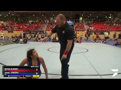110 Lbs Round 2 - Nyzia Burney, KS Vs Marli Arbona, OK Bf6e
