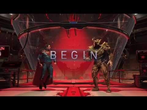 Injustice 2 Superman VS Swamp Thing Multiverse Fight Gameplay