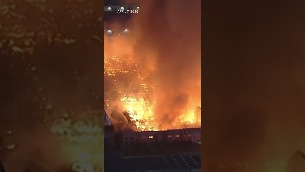 Arson suspect arrested after massive fire tears through warehouse in Southern California
