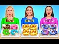 Rich vs Broke vs Giga Rich Food Challenge #5 by Multi DO Challenge