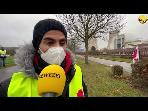 Protest am Atomkraftwerk Grohnde