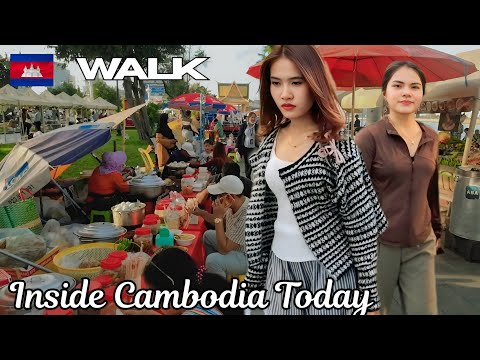 Inside Cambodia Today: Why This Is Most Phnom Penh's Famous Place? Street Walking Tour & Street Food