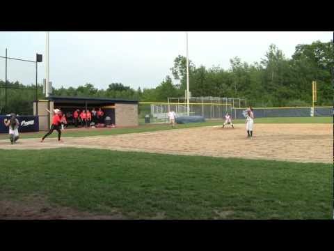 Comets vs diamond gems at SNHU - throw out at 2nd