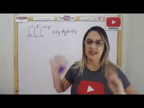Integral tripla de 0 a 1 de 0 a z de 0 a x+z de 6xz dydxdz   Professora Edna