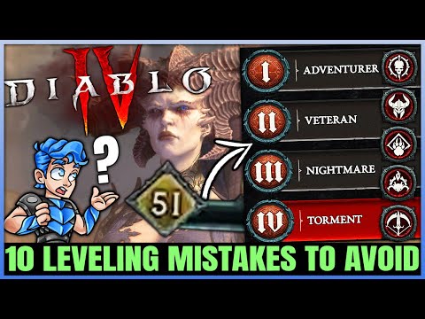 Diablo 4 - All 5 Classes FAST Level 1 to 50 Guide - 10 IMPORTANT Leveling Tips You NEED To Do!
