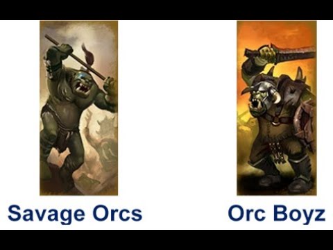 Total War: WARHAMMER 1vs1: Savage Orcs vs Orc Boyz