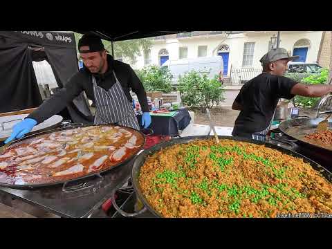 Spanish Paellas Cooked on the Road. London Street Food