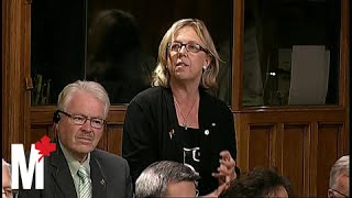 Elizabeth May challenges the government's emissions record