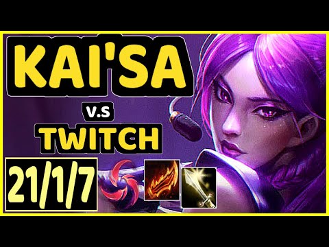 JESKLA (KAI'SA) vs TWITCH - 21/1/7 KDA BOTTOM ADC CHALLENGER GAMEPLAY - EUW
