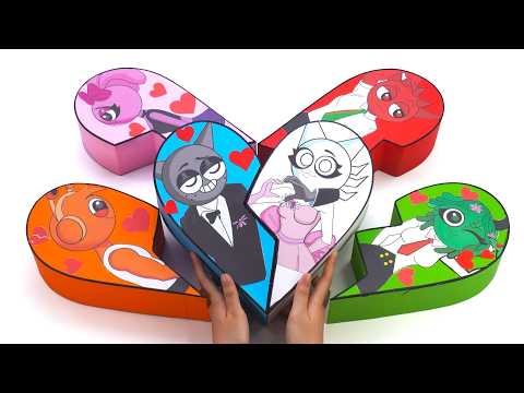✨ Paper DIY ✨ Incredibox COUPLE Love SPRUNKI Rich & Pregnant Blind Box Unboxing 💰👶 | ASMR
