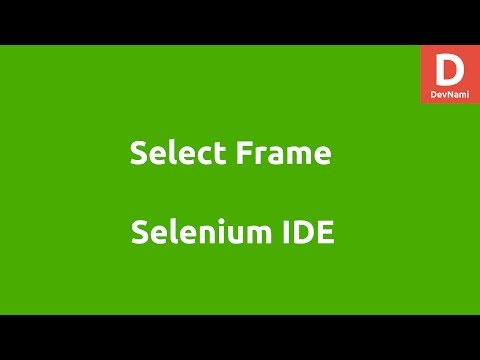 Selenium IDE Select Frame