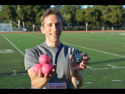 Fastest 100m While Juggling 5 Balls