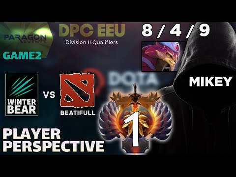 ✔️Mikey RANK 1 (POV) : Tournament DPC EEU Divison II - WinterBear vs Beatifull Game 2