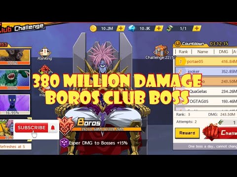 BOROS CLUB CHALLENGE "ONE PUNCH MAN: The Strongest"