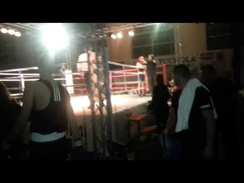 Wejście do ringu - Michał Dębczyński (Champion Włocławek) vs Marcin Runowski (KS Damnica)