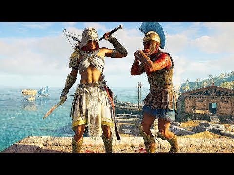 Assassin's Creed Odyssey - Epic Stealth Kills, Brutal Combat & Finishing Moves with Athena's Outfit