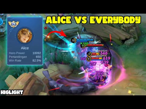 GLOBAL 1 ALICE VS EVERYBODY | 10K MMR BUILD ANTI BADAI - MLBB