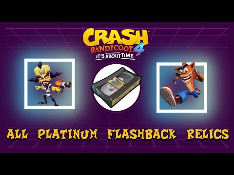 Crash Bandicoot 4: It's About Time - All Platinum Flashback Relics (All Boxes)