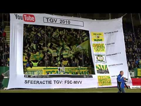 Sfeeractie Tifosi Giallo Verde voor Fortuna Sittard - MVV Maastricht 6/3/2015