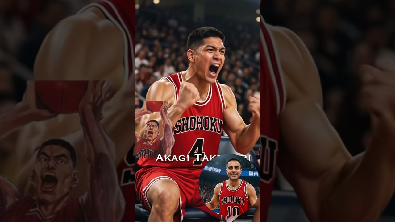 Hanamichi Sakuragi en el mejor Live Action de Slam Dunk?🏀ve al equipo de Shohoku en la vida real #ia