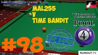 Virtual Pool 4 #98 9-Ball - Awesome match between Mal255 & Time Bandit (CO) with Live Commentary