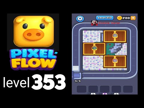 Pixel Flow Level 353 Walkthrough - Medium Difficulty Puzzle Solution
