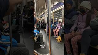 ROWDY MAN IN THE SUBWAY, NYPD TO THE RESCUE #shorts #nyc #subway #underground