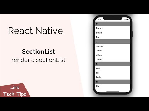 React Native Sectionlist Render A Sectionlist
