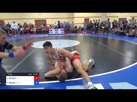 2018 Marine Corps US Open/UWW Junior Freestyle 70 Rnd Of 64 - Jacob Wright (Vall) Vs. Taylor Brown