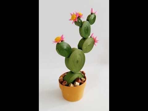 3D Paper quilling Cactus