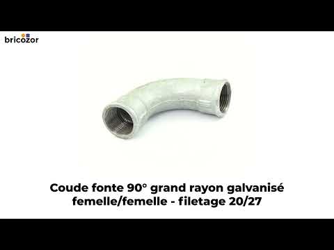 Courbe fonte 90° grand rayon femelle / femelle galvanisé - référence 2 CODITAL