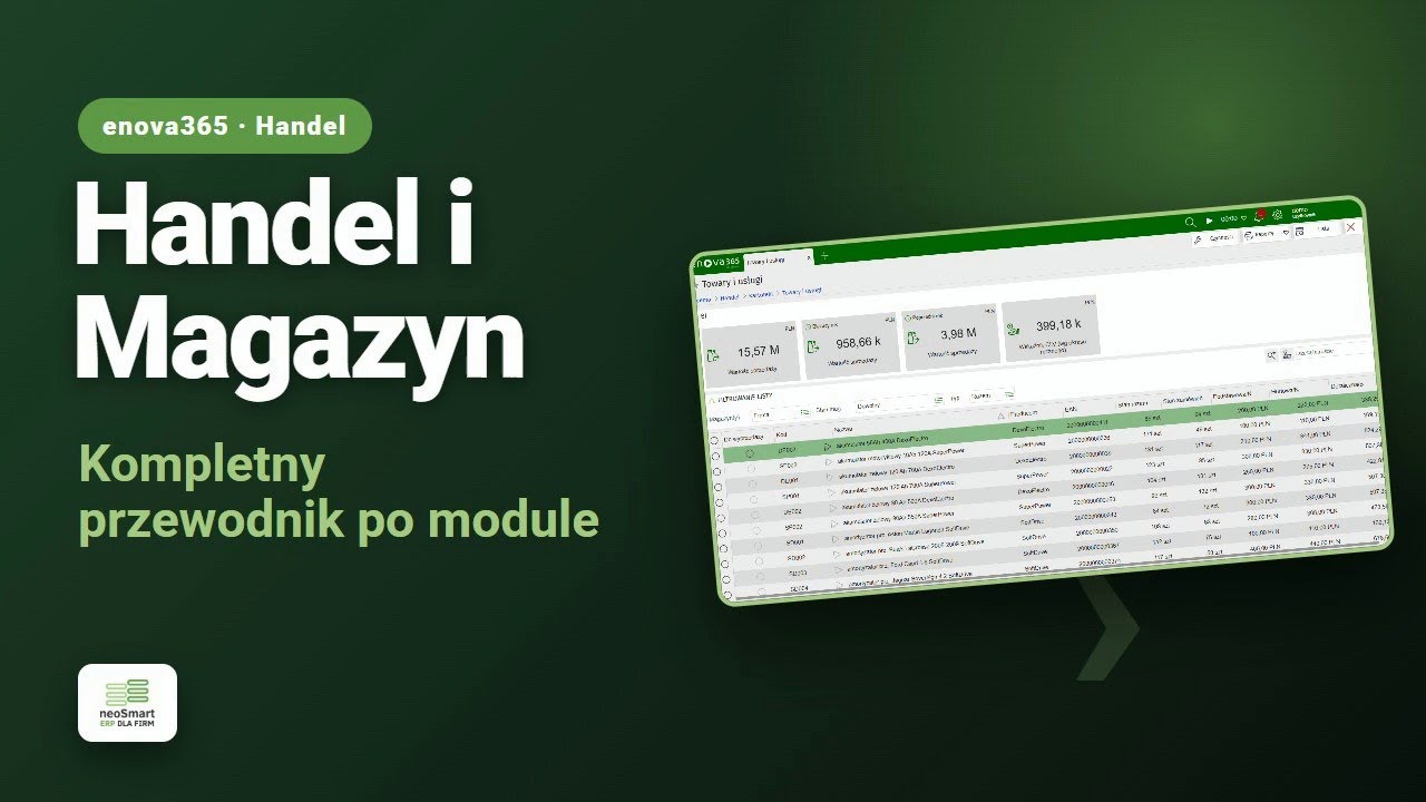 Handel i Magazyn w enova365 — kompletny przewodnik po module