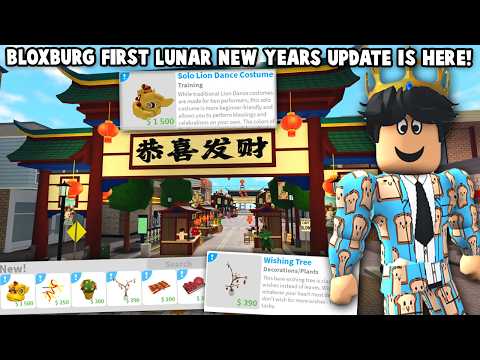 NEW BLOXBURG LUNAR NEW YEARS UPDATE IS HERE! NEW FOOD, ITEMS, FESTIVAL AND MORE!