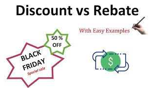Discount vs Rebate explained with examples, differences and benefits