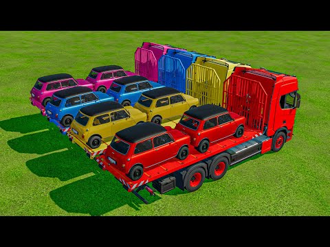 Transport MINI COOPER CARS with SCANIA TRUCKS! Farming Simulator 2022