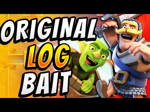 DESTROYING OVER-LEVELED PLAYERS! Original Log Bait Deck — Clash Royale