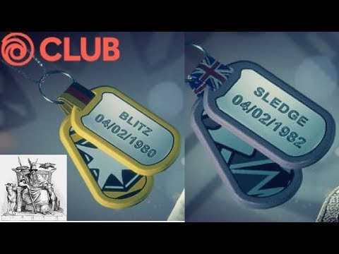 Blitz + Sledge Geburtstag Talisman Ubisoft Club Herausforderung - Rainbow Six Siege