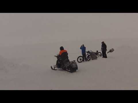 Snowmobiling Mackinaw Island Ice Bridge 2019