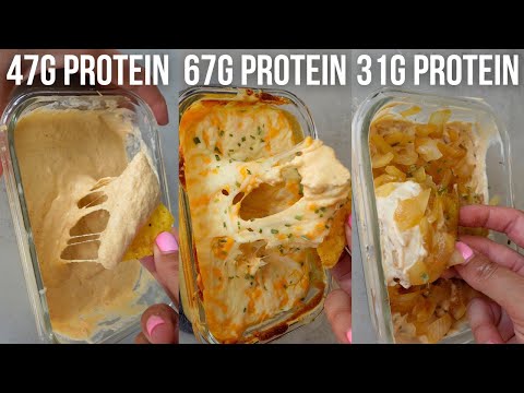 4 High Protein, Low Calorie Dip Recipes (savoury & cheesy!)