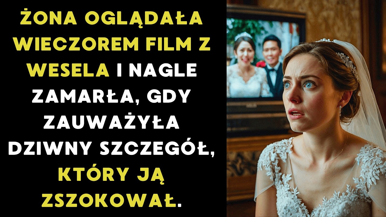JEGO ŻONA PONOWNIE OGLĄDAŁA FILM Z WESELA I ZAMARŁA W SZOKU, GDY ZAUWAŻYŁA DZIWNY SZCZEGÓŁ.