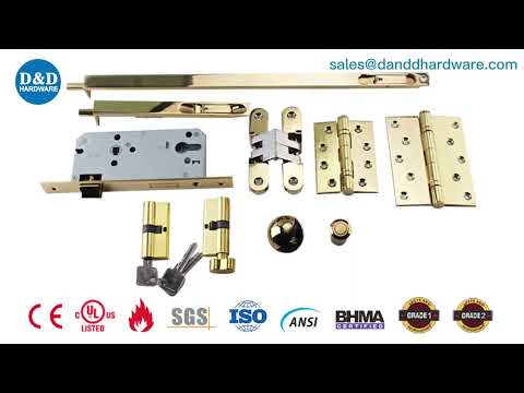 Polished Golden Fire Rated CE UL Architectural door hardware