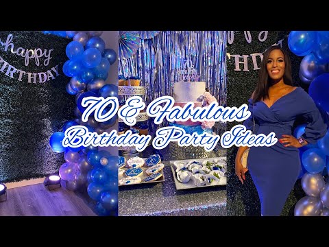 70 & FABULOUS BIRTHDAY PARTY IDEAS - Milestone Birthday Dinner Decor & More. 💙💎💙💎💙💎