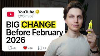 YouTube is Changing in 2026 (Do THIS Before February)