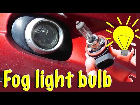 Part of a video titled Fog light bulb replacement on a Mazda 3 - H11 - YouTube