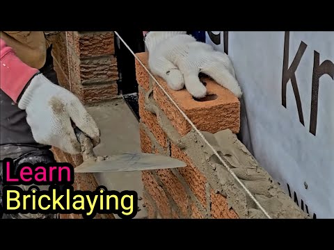 How To Lay Bricks For  Beginners Using a Line