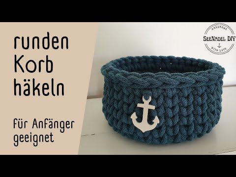 Korb häkeln für Anfänger (Bonus: unsichtbarer Übergang)