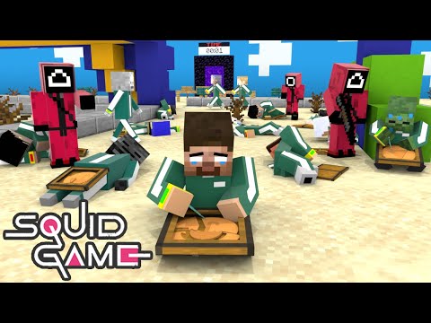 SQUID GAME HONEYCOMB CANDY CHALLENGE - Sad Story - Minecraft Animation