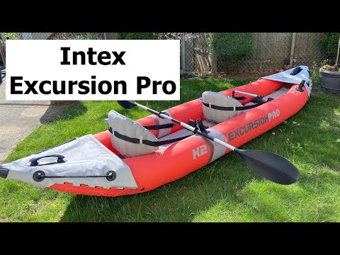 Intex Excursion Pro Inflatable Kayak K2 2-person Unboxing, Testing & Rolling Up